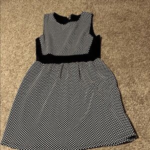 Charming Black and White Polka Dot Kids Dress